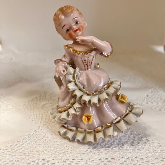 Vintage Norcrest Dancing China Girl Figurine, Vintage Figurines, Norcrest Dolls - Picture 1 of 10